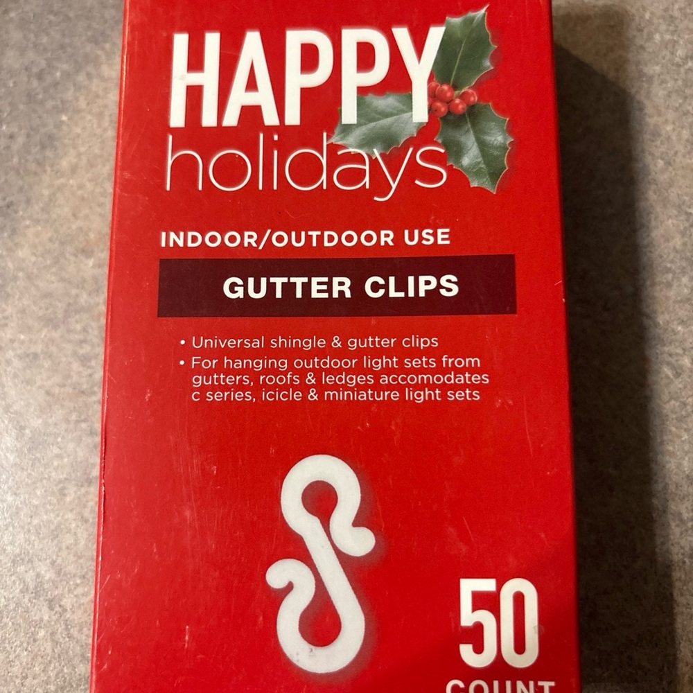 Red Christmas light Gutter Clips